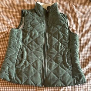 Jane Ashley Green Quilted Vest
